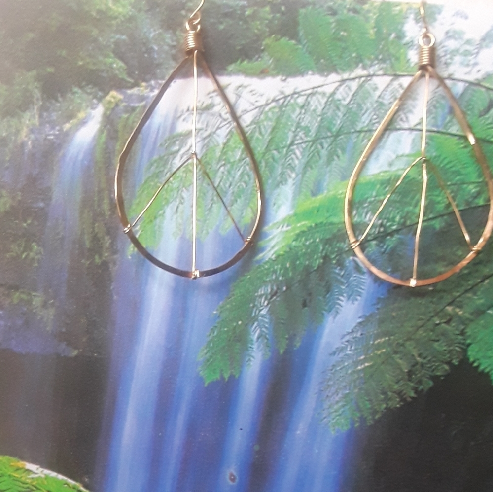 Give PEACE a Chance !
Peace Sign Earrings 
22 carat Gold.